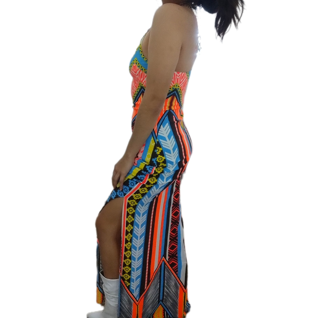 Multi Pattern Maxi Dress